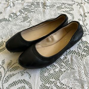 Black Leather Ballet Flats Size 8M Women’s